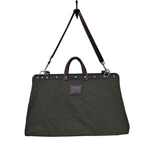 Line Of Trade No 0312 Weekender Bag Olive Green Canvas Strap Handles Travel